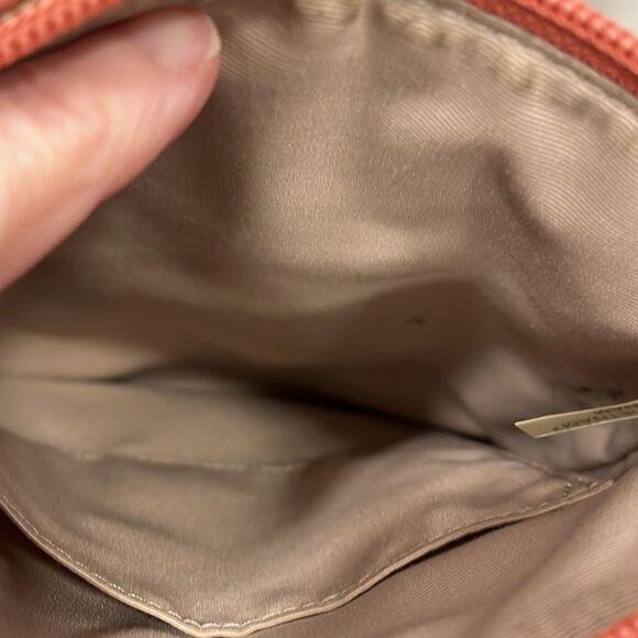 Coach Salmon Pink and Tan Logo Crossbody Bag - Picture 9 of 9
